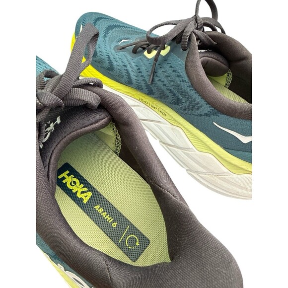 Hoka One One Shoes Sneakers Mens 9.5 Blue Yellow Running Arahi 6 main image 6